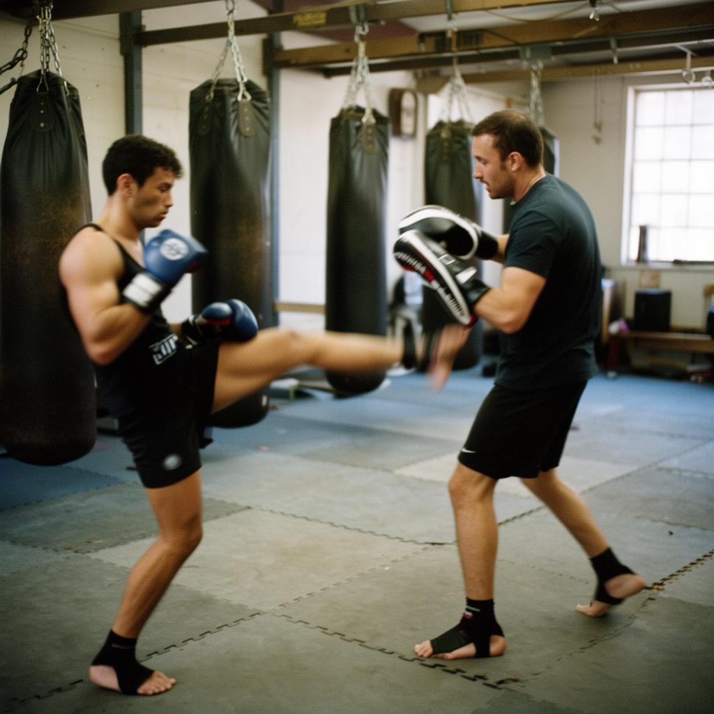 Kickboxing training