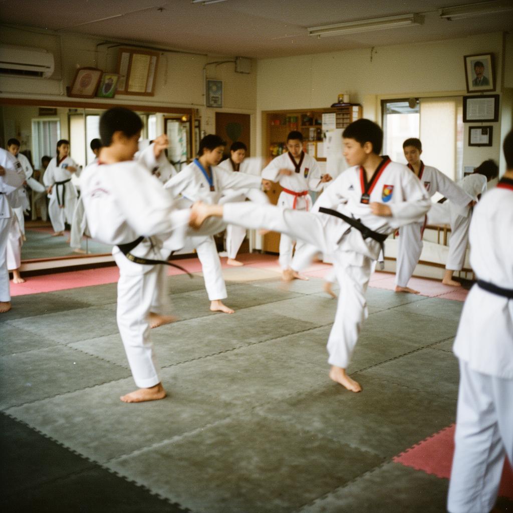 Taekwondo training