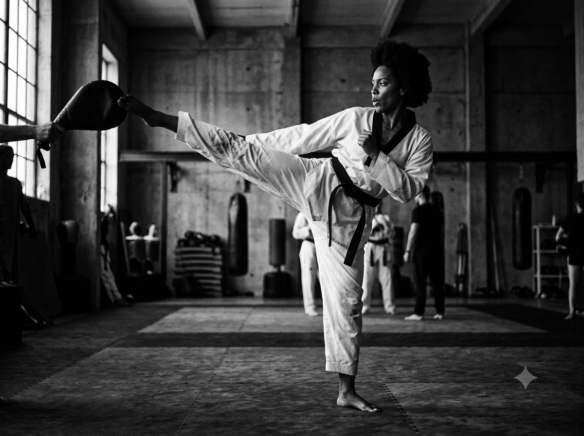 Taekwondo training